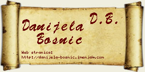 Danijela Bosnić vizit kartica